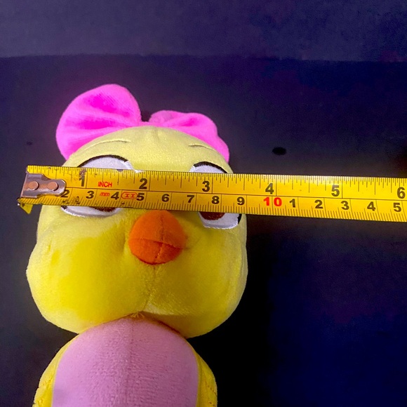 Rare Find Disney Store Cuckoo Loca Yellow Bird Plush Minnie Mouse Pink Bow - Picture 7 of 7